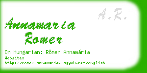 annamaria romer business card