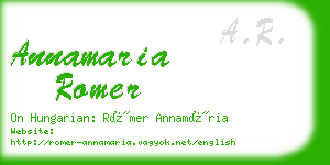 annamaria romer business card